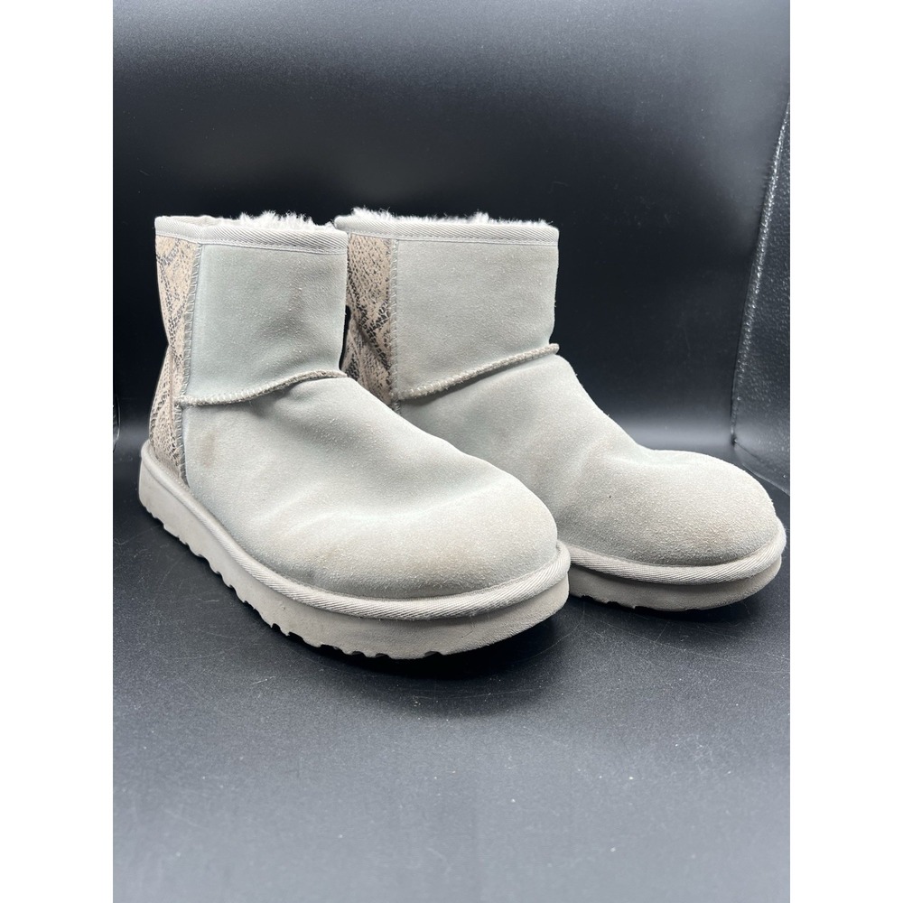 Ugg Classics Mini Metallic Snake Suede Fashion Women's Boots‎ Size US 10 Winter